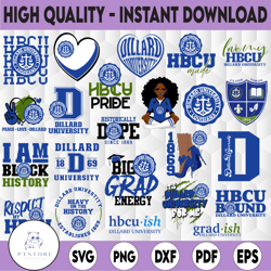 24 files dillard university svg, hbcu teams svg, hbcu football svg, sport bundle svg, clipart