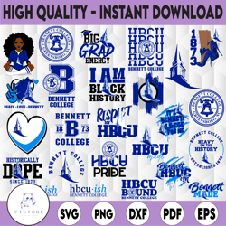25 files bennett college svg, hbcu teams svg, hbcu football svg, sport bundle svg, clipart
