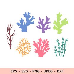Coral svg Seaweed svg File for Cricut Under the sea svg Under the sea plants svg Ocean life svg Sea weed cut file