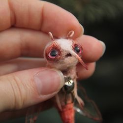 Albino mosquito art toy. Plush doll Insect art
