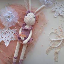 Crochet ballerina bunny Amigurumi crochet toy  Crochet bunny