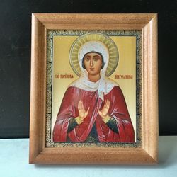 St Angelina of Serbia Saint | In wooden frame with glass | Lithography icon | Size: 6" x 5"