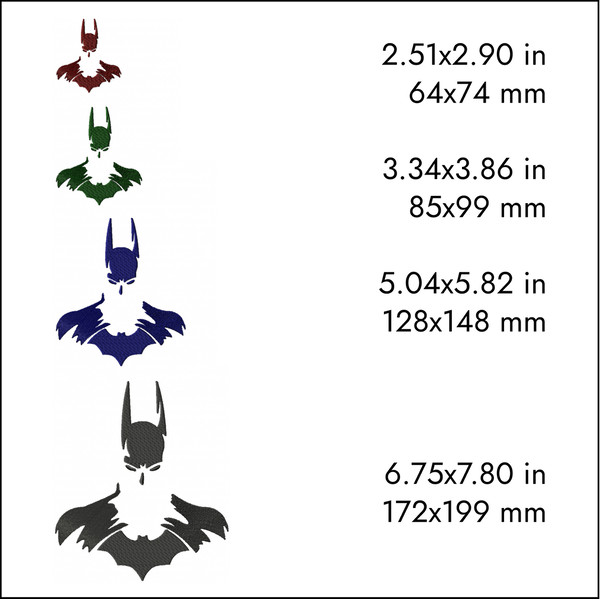 batman comic superhero arkham machine embroidery designs