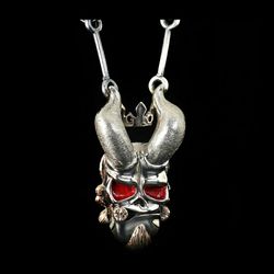 925 Sterling Silver Hellboy Necklace, Necklace for Men, Unisex Hellboy Necklace, Gift for Him, Discount, Sale