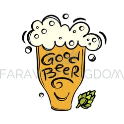 beer lettering craft product cartoon vector illustration set
