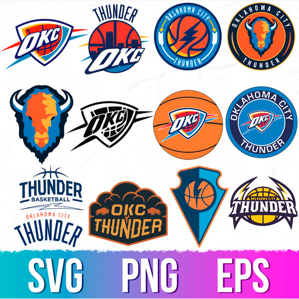Oklahoma City Thunder logo, City Thunder svg, City Thunder e Inspire
