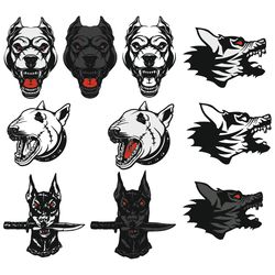 Bulldog Dog Angry Face SVG, Angry Dog svg, Dog face SVG, Dog svg, Big Dog, Attack Dog Svg, Pitbull SVG