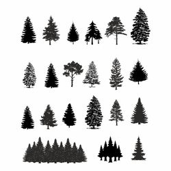 Tree Svg Bundle, Tree Svg, Trees Svg, Tree Cut File Svg, Tree Vector Svg, Forest svg, Forest SVG Bundle, Tree Silhouette