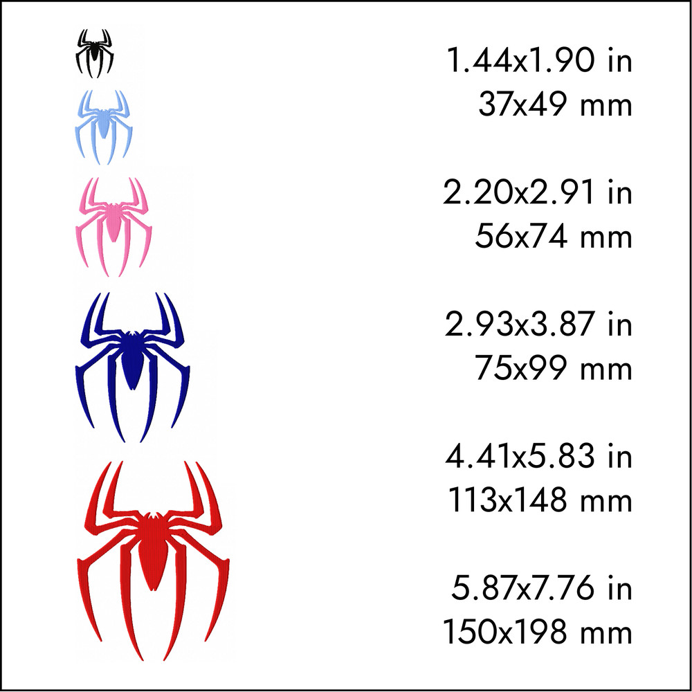spider-man spiderman spider man logo machine embroidery designs