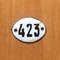apt door number sign 423 vintage address plate