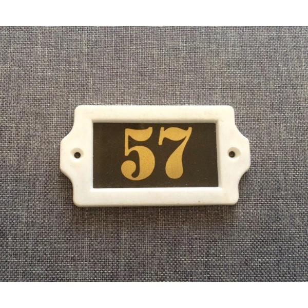 57 apartment door number sign
