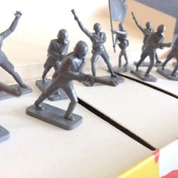 Guardsmen Soviet army soldiers toys set vintage new plastic