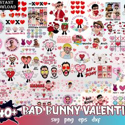 240 Valentine Bad Bunny SVG PNG Bundle, Un San Valentin Sin Ti Svg Png, Bad Bunny Valentines Svg, Digital