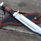 18 Custom Handmade Carbon Steel Crocodile Dundee Bowie Knife Leather Sheath buyjpg