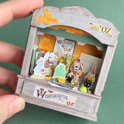 Miniature fairy-tale theater to replenish the collection, doll games, dollhouse, scale 1:12, miniature pastries