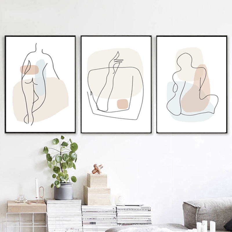 Prints drawn in one line, minimalist poster 3