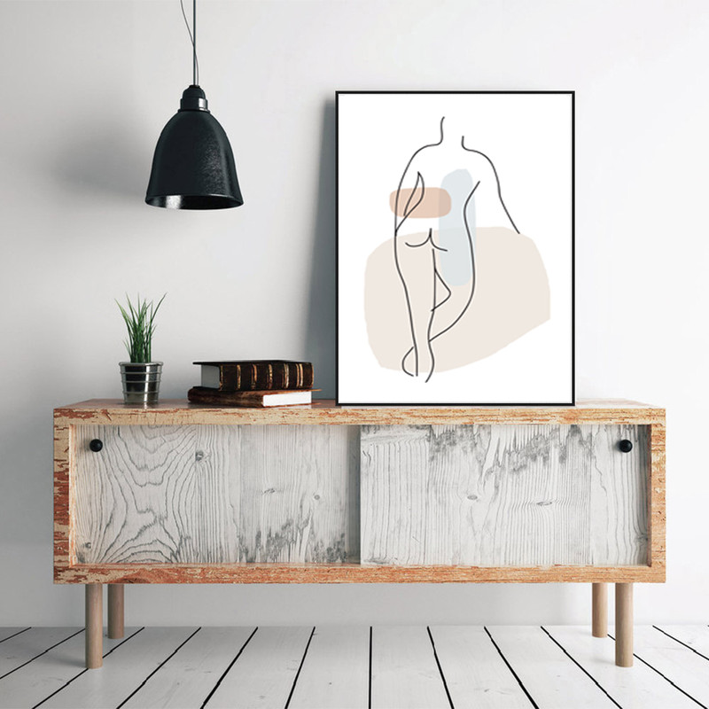 Prints drawn in one line, minimalist poster 1