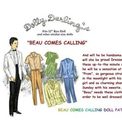 Digital Vintage Sewing Patterns Clothes for Ken and Fashion Dolls 11 1\2 inches