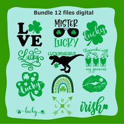 bundle st patricks day, lucky svg, st patricks day svg, irish rainbow, shamrock svg, rainbow svg, st patrick's day svg