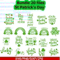 st patricks day svg bundle, lucky svg, irish svg, st patricks day quotes, shamrock svg, clover svg, cut file cricut, png