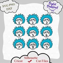 thing 1, thing 2, thing 3, thing svg, thing clipart, thing cut file, thing cricut, thing silhouette, thing download