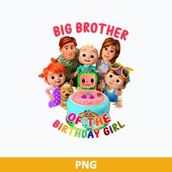 Big Brother Of The Birthday Girl PNG, Cocomelon Birthday PNG, Cocomelon Family PNG