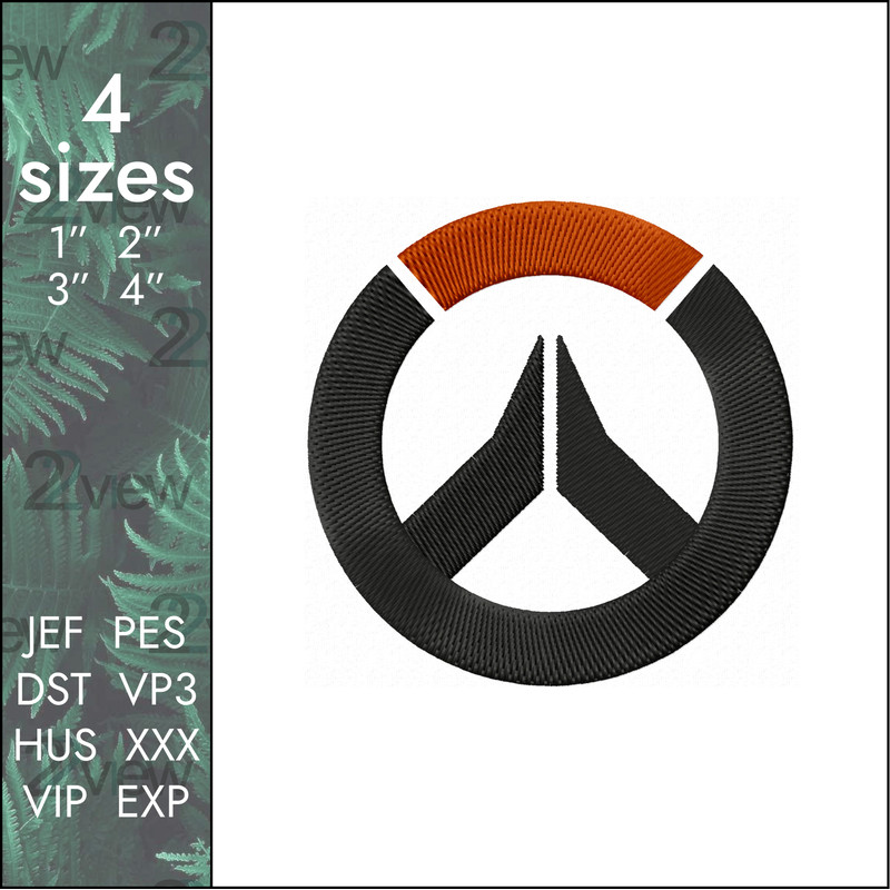 overwatch logo machine embroidery design