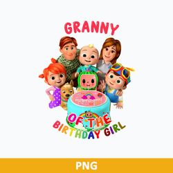 granny of the birthday girl png, cocomelon birthday png, cocomelon family png
