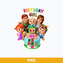 Cocomelon 4th Birthday Girl PNG, Cocomelon Birthday Family PNG, Cocomelon PNG