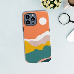 tough retro mountain sun iphone 13 pro max iphone 14 case iphone 12 iphone 11 pro case iphone xr xs x case galaxy s22