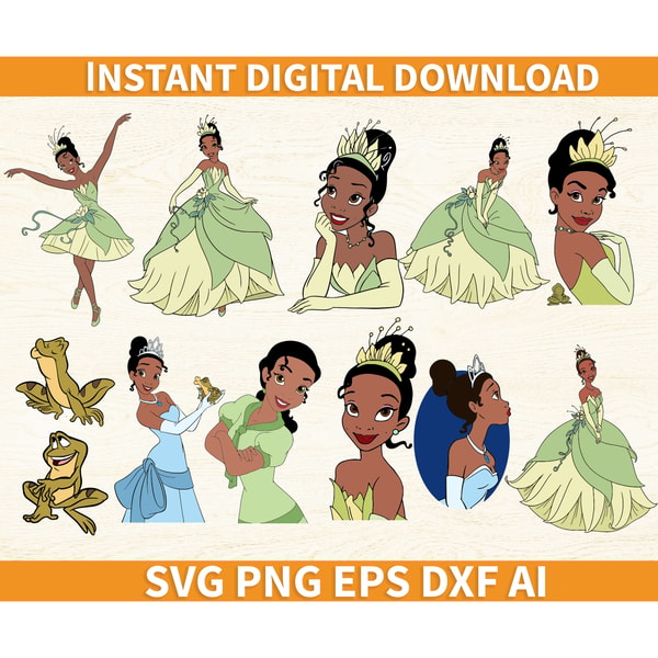 Princess Ti Princess and frog, and the frog svg, disney princess svg, ti | Inspire ...