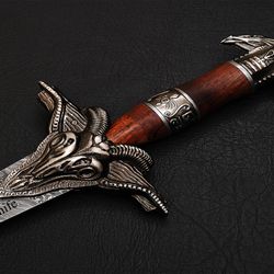 Custom Hand Forged, Damascus Steel Functional Sword 35 inches, Viking Fantasy Sword, Swords Battle Ready, With Sheath