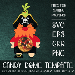 pirate candy dome | paper craft template