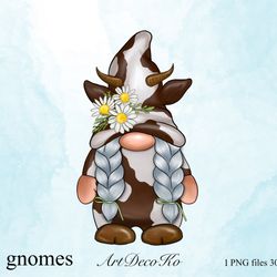 Cow gnomes clipart