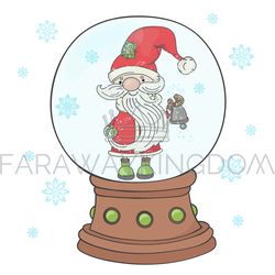 bell santa merry christmas new year vector illustration set
