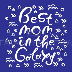 best mom lettering mothers day greeting card illustration