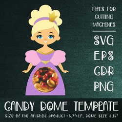 princess candy dome | paper craft template