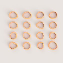 blob shape organic polymer cutter set
