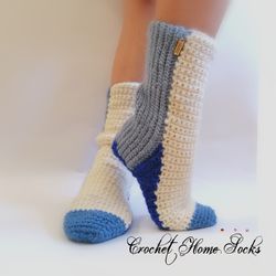 Home socks. Crochet pattern
