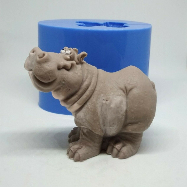Hippo soap and silicone mold