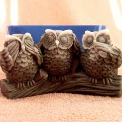 Three owls - silicone mold