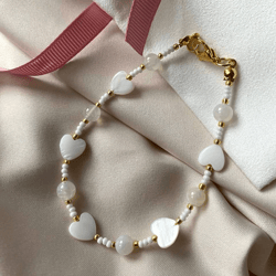 beaded bracelet, pearl bracelet, womens bracelets, bridesmaid bracelet, bracelet, bracelets, white bracelets