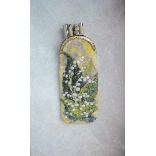 Yellow glasses case for women Lily of the valley (3).JPG