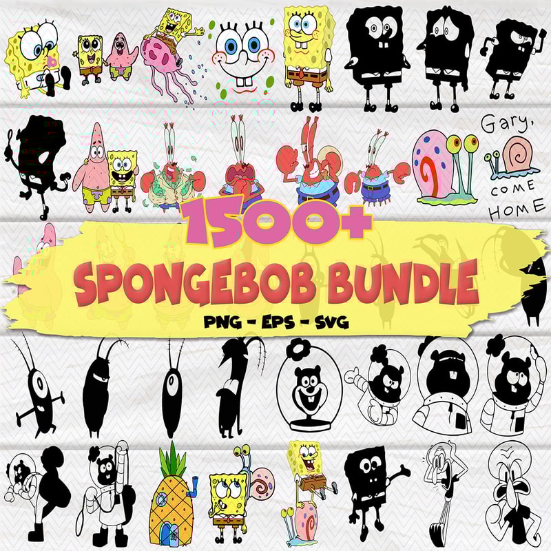 1500 SpongeBob SVG,Layered Files,Cricut Svg Files,svg bundle layered files,digital download ,svg for cricut.jpg