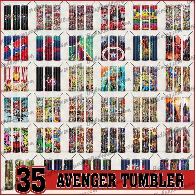 35 Avenger Tumbler, Avenger PNG, Tumbler design, Digital download.jpg