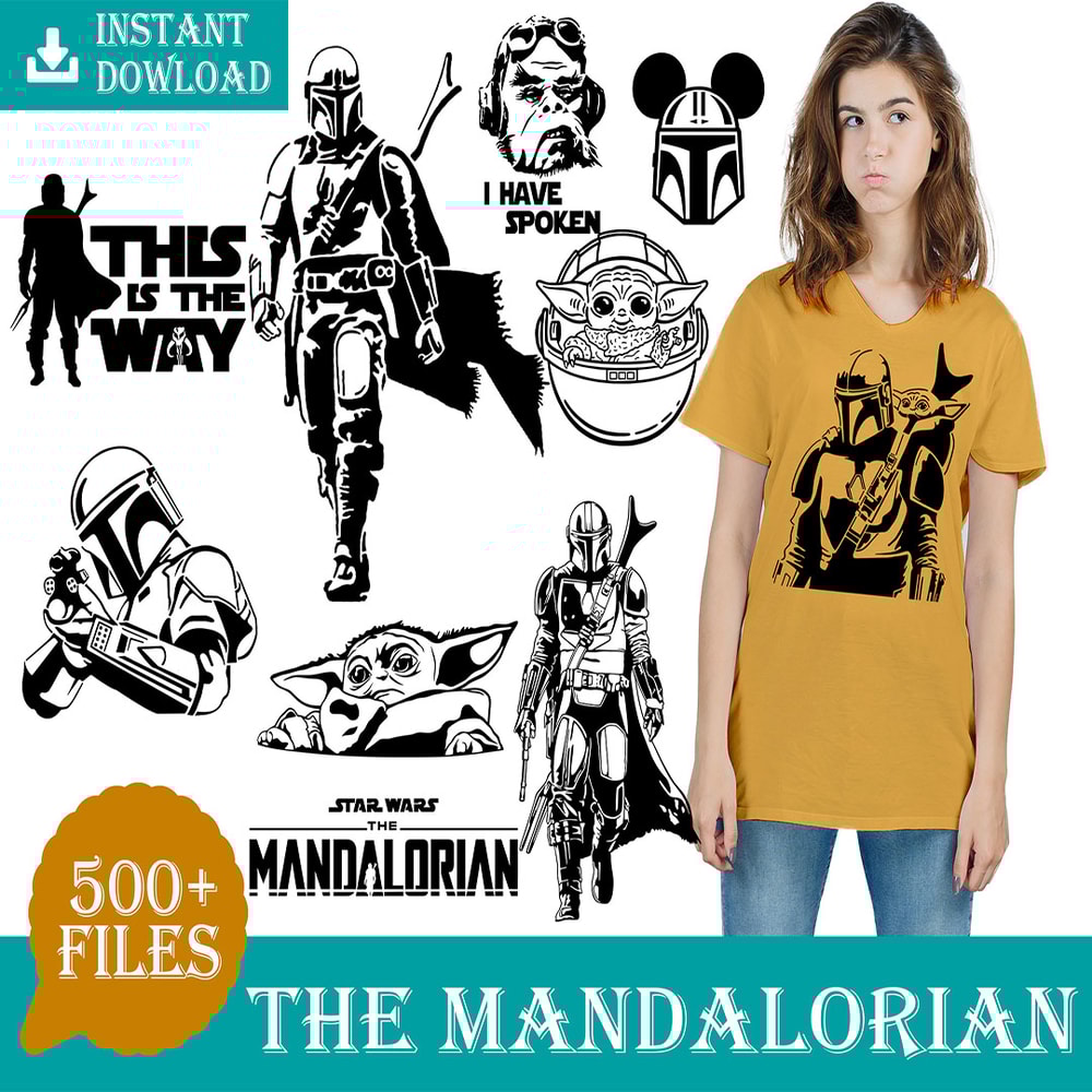 500 Mandalorian SVG Bundle, Baby Yoda SVG Vector Clipart files for Cricut.jpg