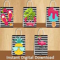 flamingo favor bags, flamingo birthday, flamingo party supplies, flamingo candy bags, flamingo party, flamingo party bag