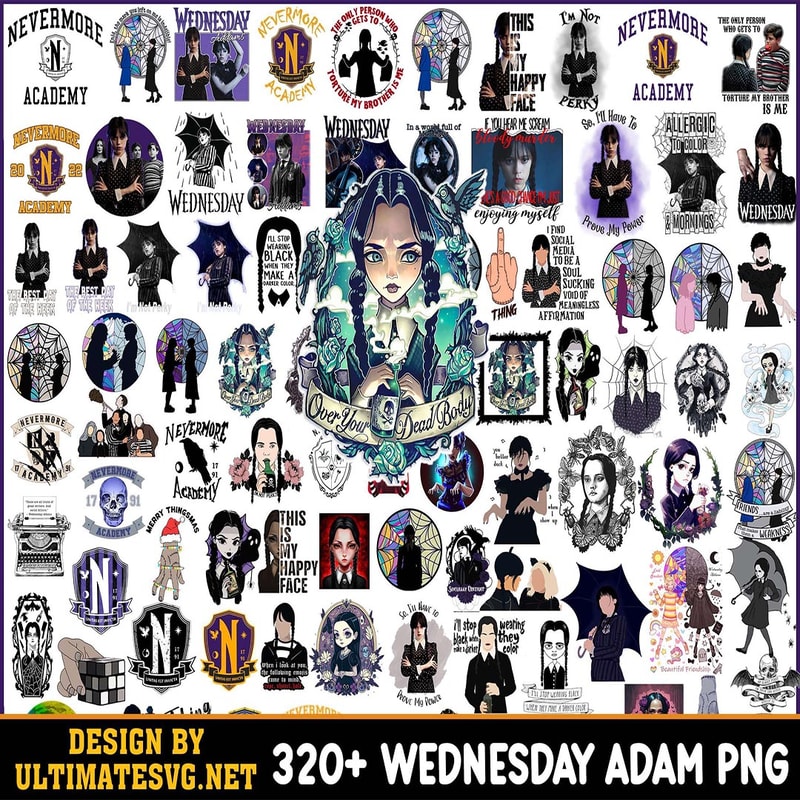 Wed Addams Png Bundle, Nevermore Academy Png, New 2022 TV Series Png.jpg