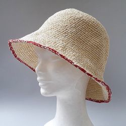 crochet hat raffia, straw hat, handmade straw hat