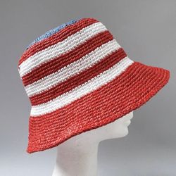 Crochet summer hat raffia, straw hat, handmade straw hat